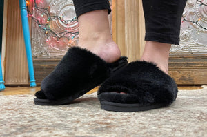Corkys Spoon Slipper Black The Sparkly Pig slippers