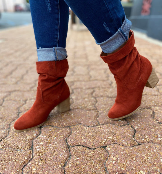 Corkys Wicked Bootie Rust The Sparkly Pig Shoes
