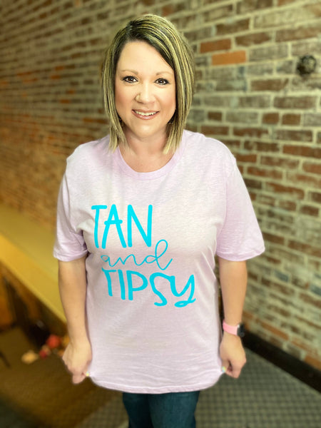 Tan & Tipsy Tee The Sparkly Pig Tops