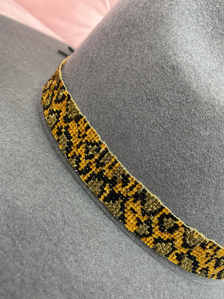 West Bound Leopard Print Hat Band The Sparkly Pig Hat Band